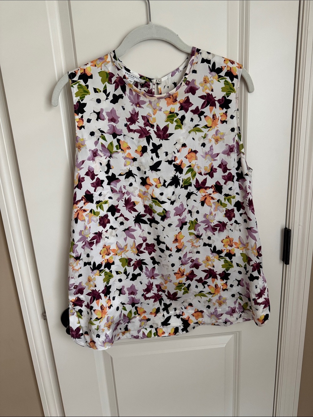 Equipment Sleeveless Floral Print Top Size S